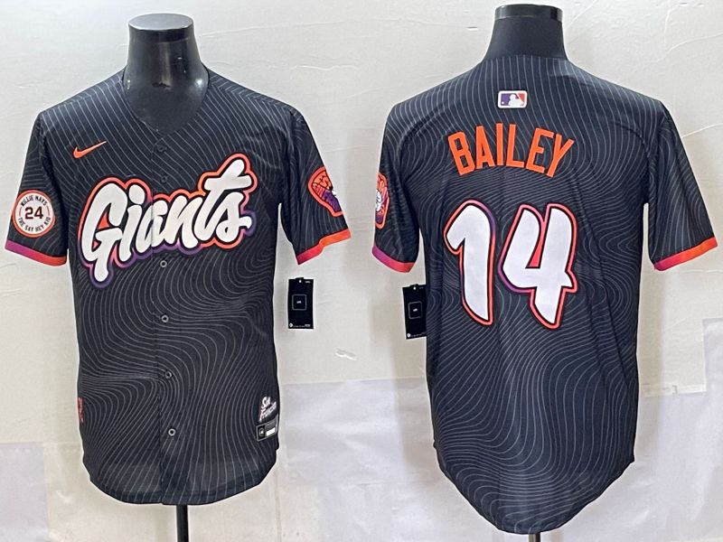 Men 2025 San Francisco Giants #14 Bailey Black Joint Name Nike MLB Jersey style 9